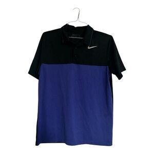 Nike Men's Black and Blue golf Polo Shirt